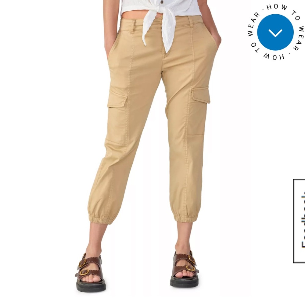 Sanctuary Khaki Cropped Cargo Ankle Pants